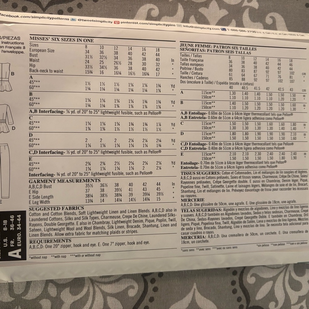 NWT Newlook 6196 Sewing Pattern - Picture 2 of 6